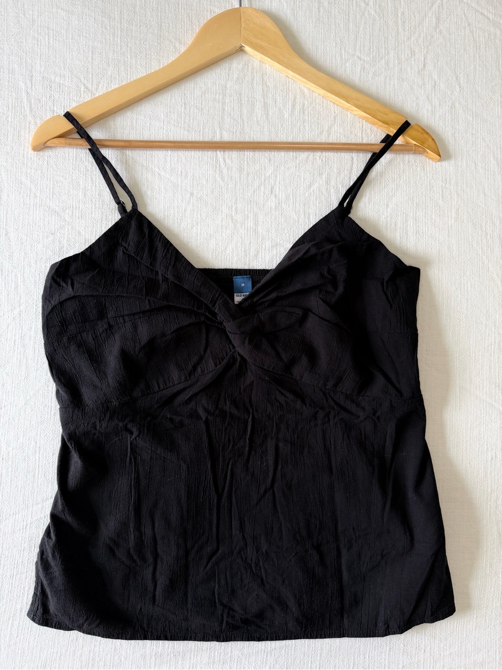 Old Navy Black Twist Front Cami Tank Top